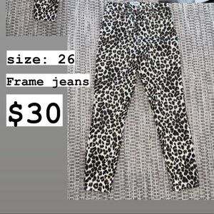 Cheetah Print FRAME Jeans | In Great Condition